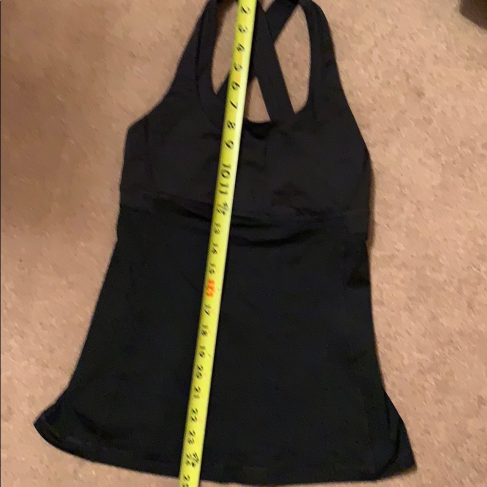 LULULEMON TOP BLACK, SZ 6 FREE SMALL RED LULU BAG - Picture 9 of 9